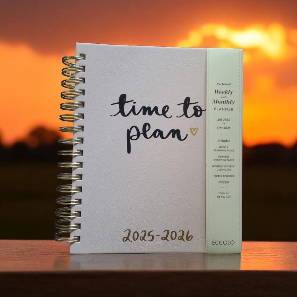 Eccolo Blush Pink and Gold Minimalist Planner - 18 Month Weekly/Monthly